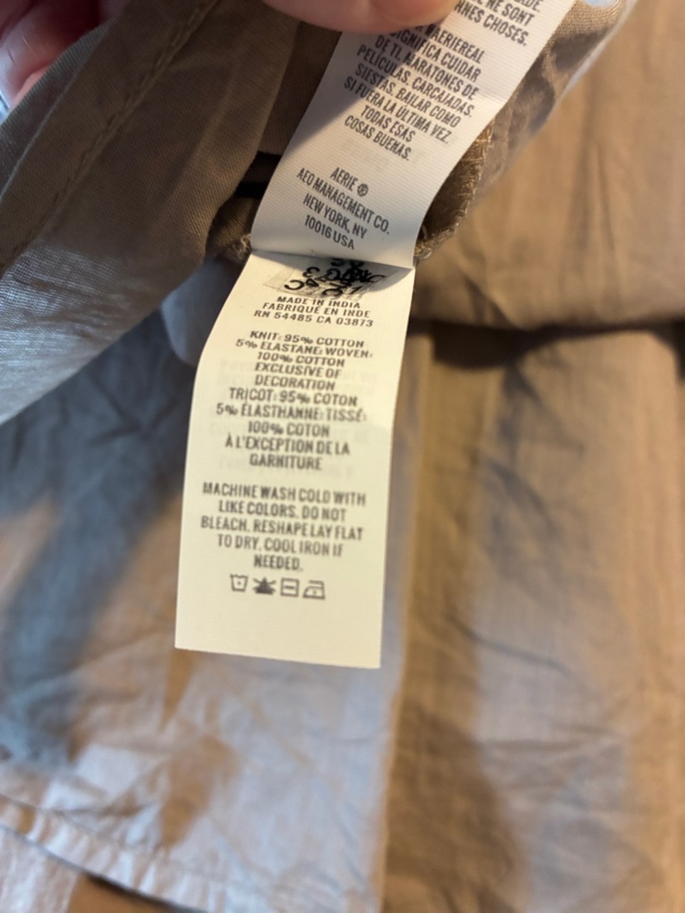 Aerie Sleeveless Cotton-Blend Dress in Light Taupe - Picture 5 of 6